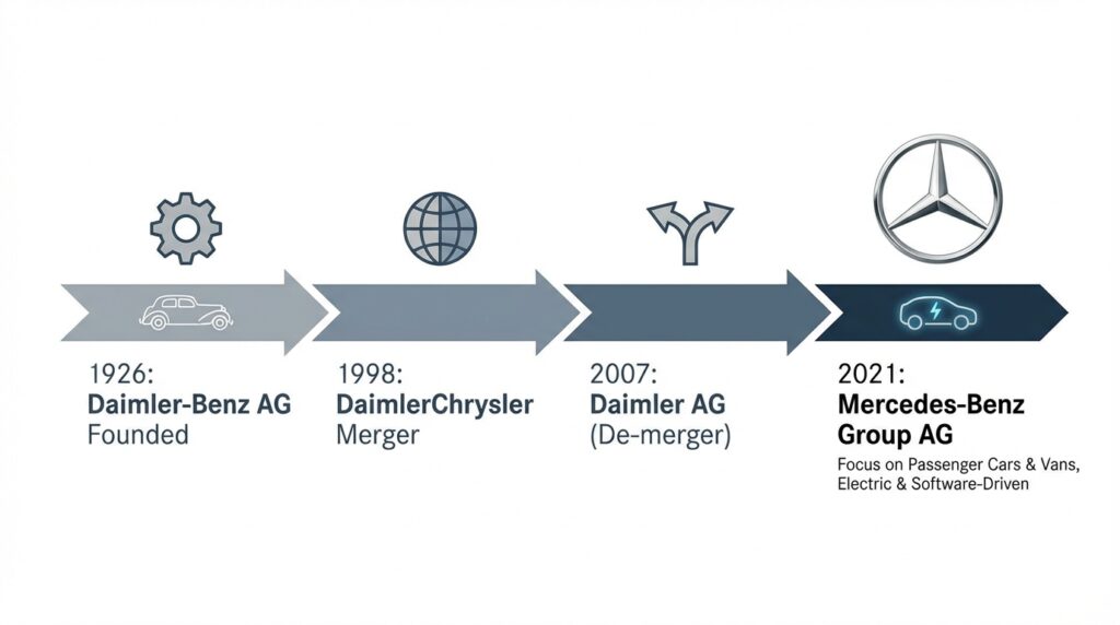 mercedes benz company history timeline