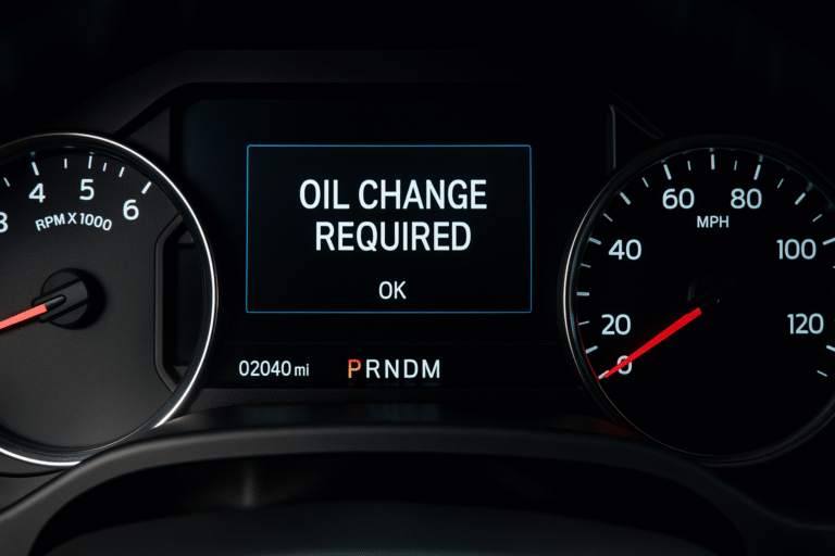 oil change required ford