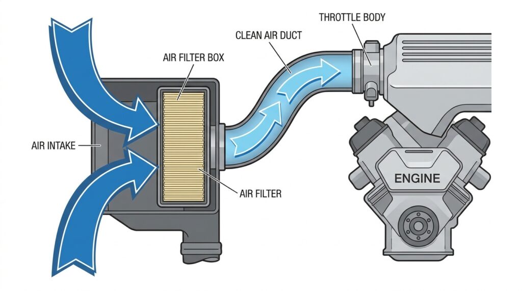 VW Golf air filter replacement