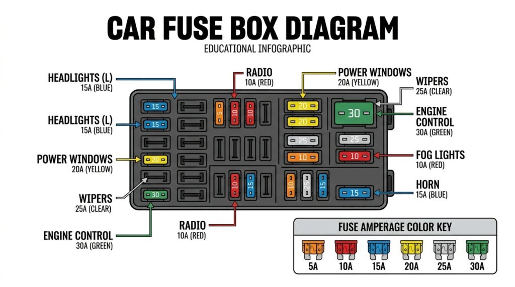 Car fuse box diagram