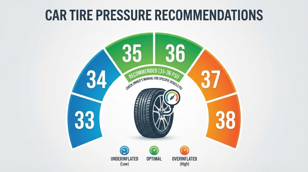 VW Golf tire pressure