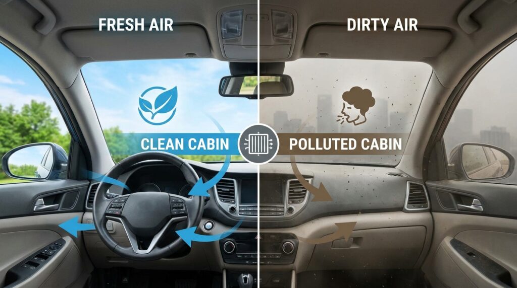 VW Golf cabin air filter replacement