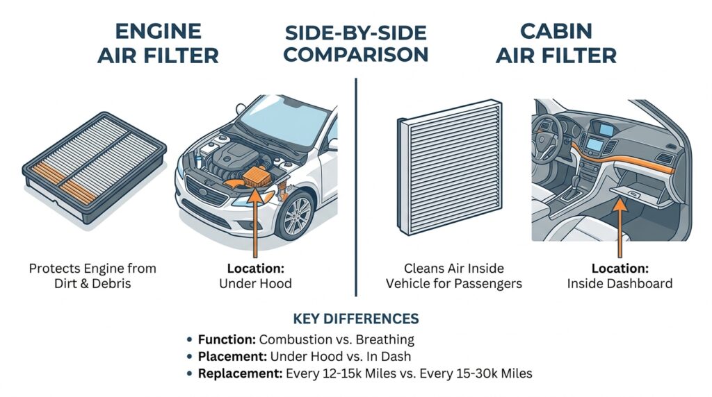 VW Golf air filter replacement