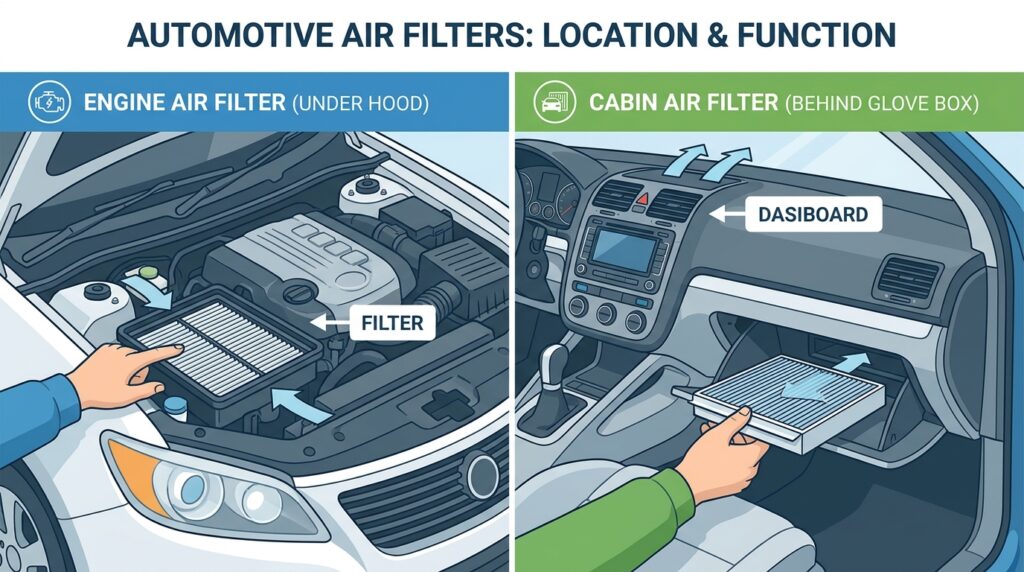 VW Golf cabin air filter replacement