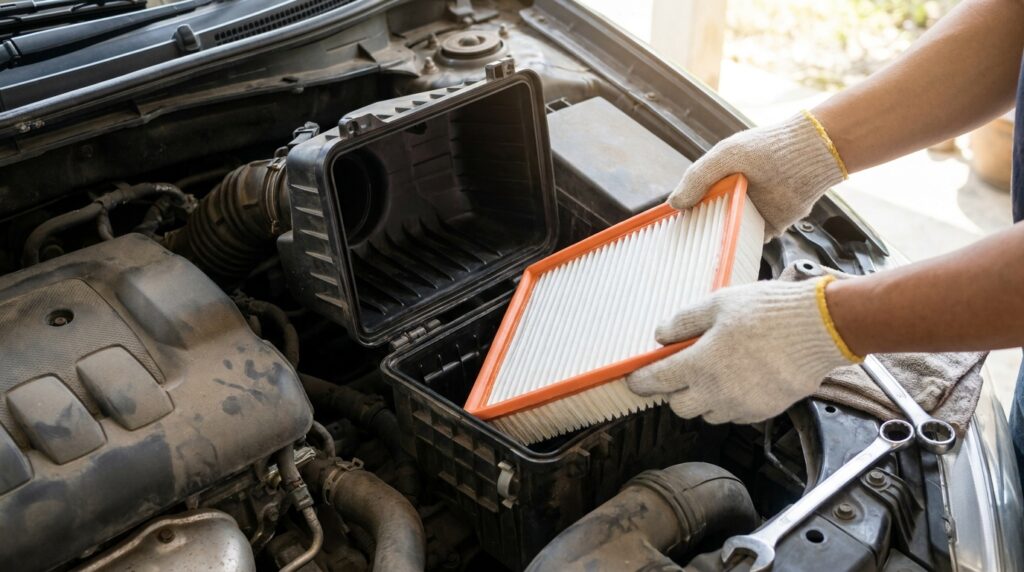 VW Golf air filter replacement