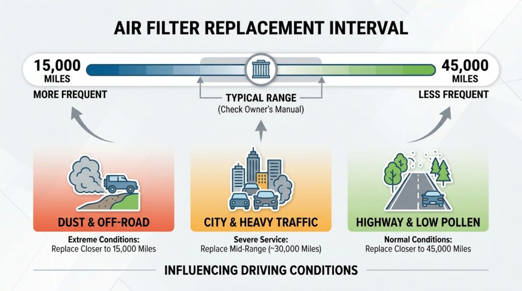 VW Golf air filter replacement