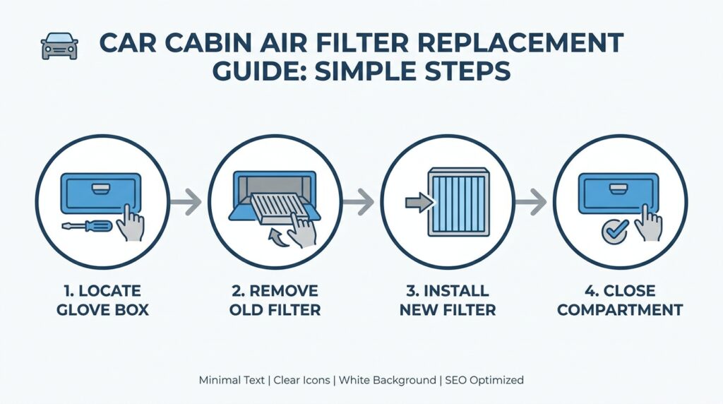 Infographic replace cabin air filter