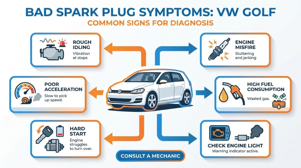 VW Golf spark plugs replacement