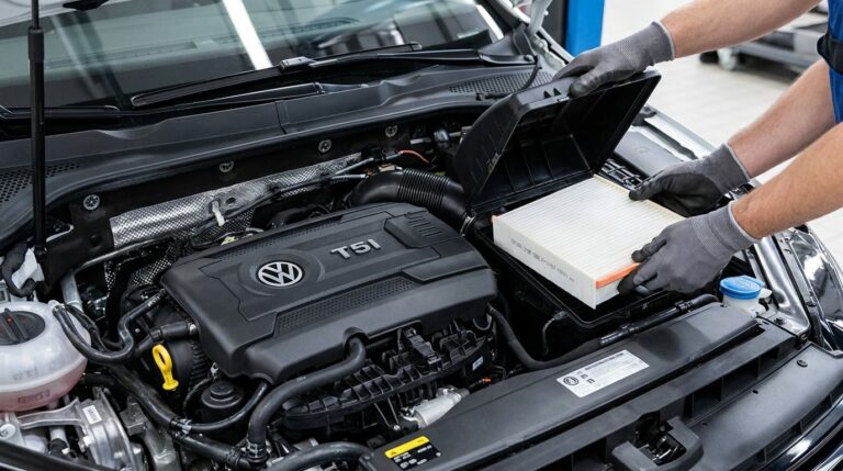 VW Golf air filter replacement