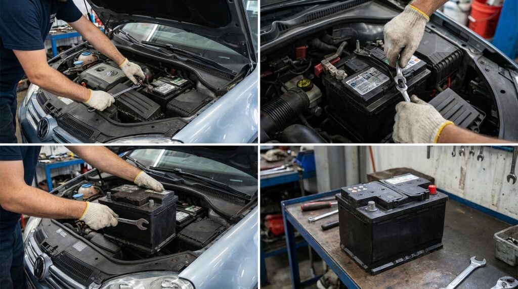 VW Golf battery replacement