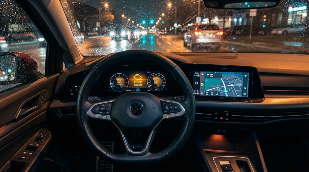 VW Golf check engine light