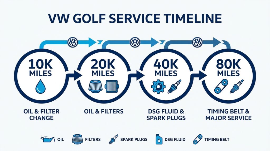 VW Golf service intervals & schedule