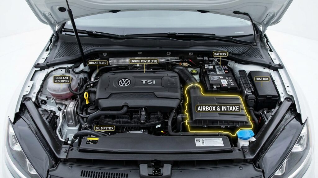 VW Golf air filter replacement