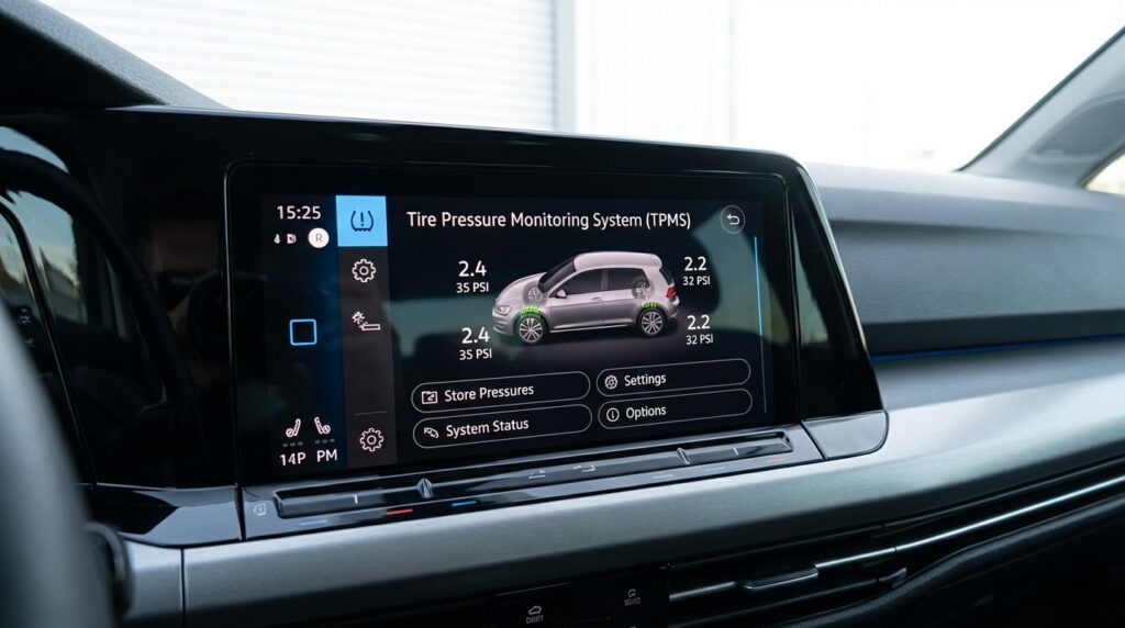 VW Golf tire pressure