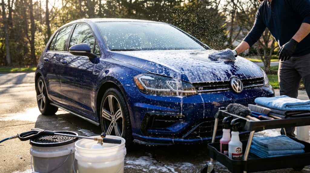 VW Golf detailing & car wash guide